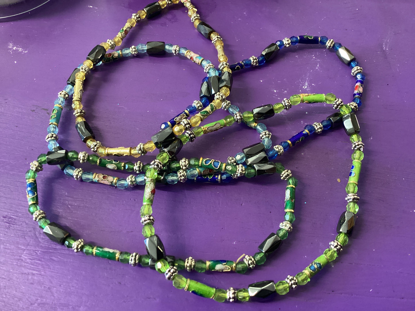 Magnetic Hematite Beaded anklet