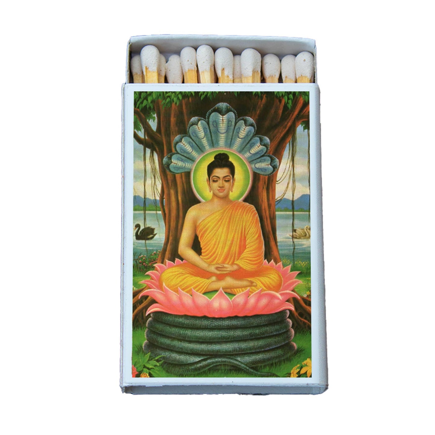 Buddha Meditating Matchbox • Candle Acc • Decorative Matches