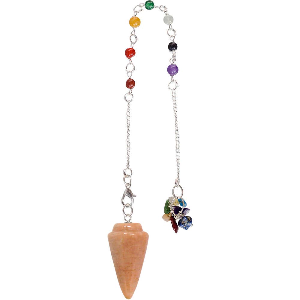 Pendulum Chakra Chain Curved Moonstone (Each)