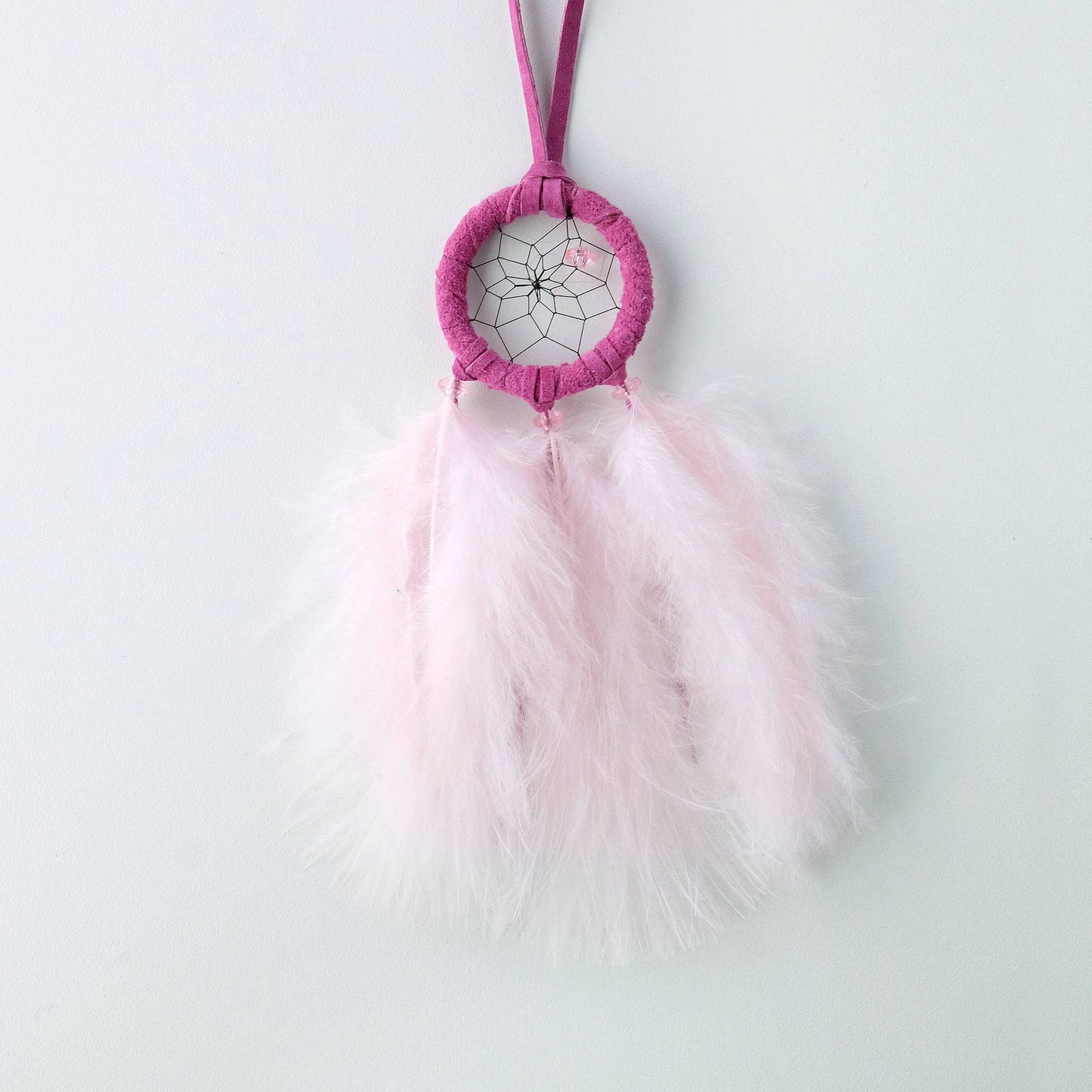 1.5" Pink Fluffy Dream Catcher