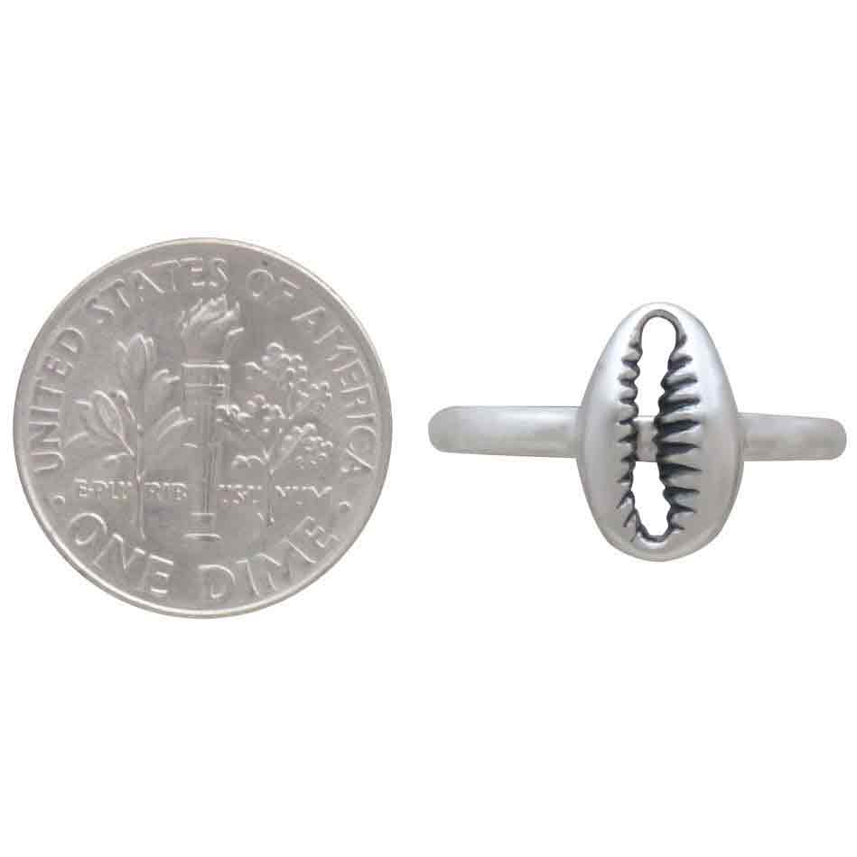 Sterling Silver Cowrie Shell Ring