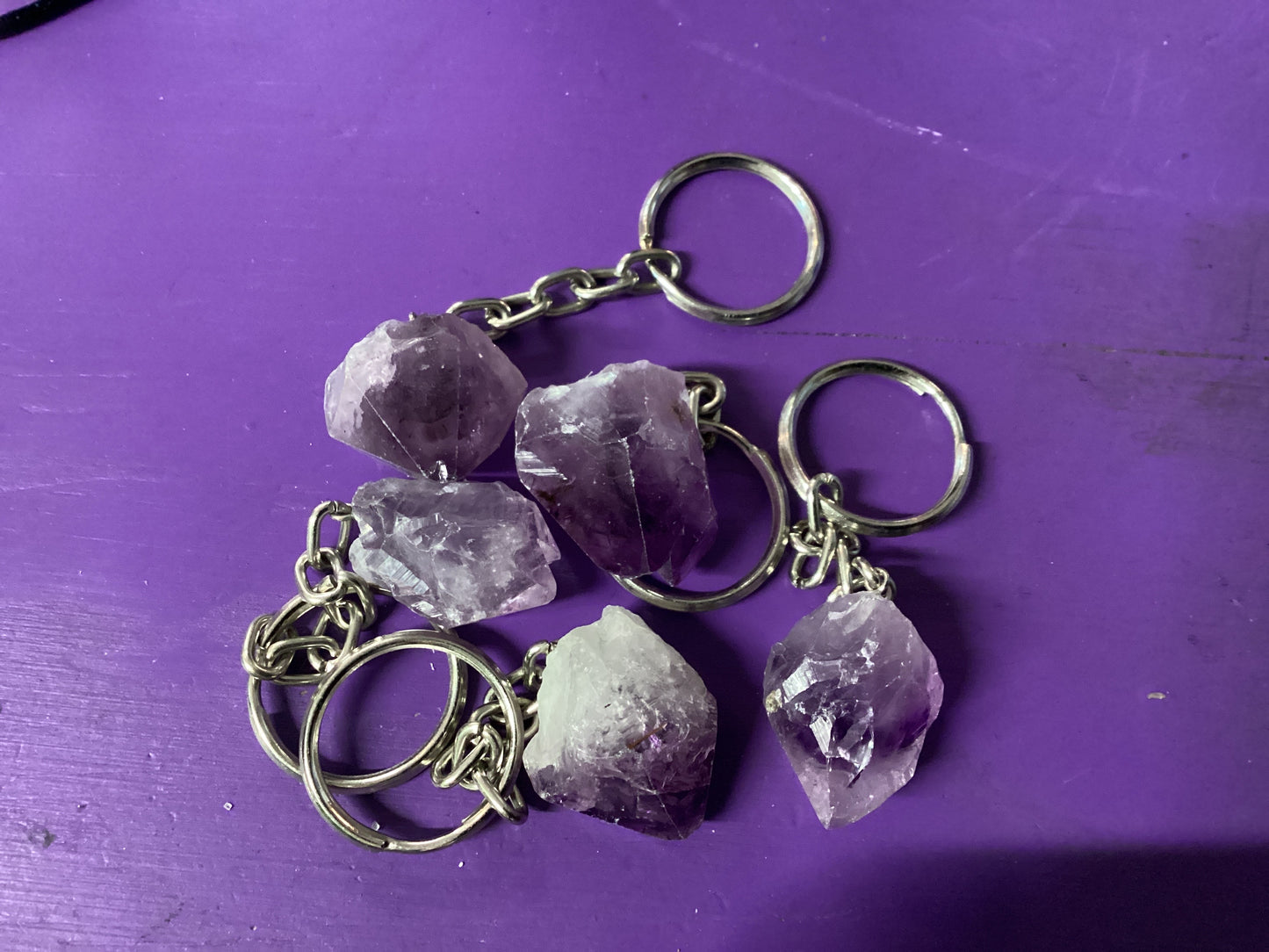 Amethyst keychain