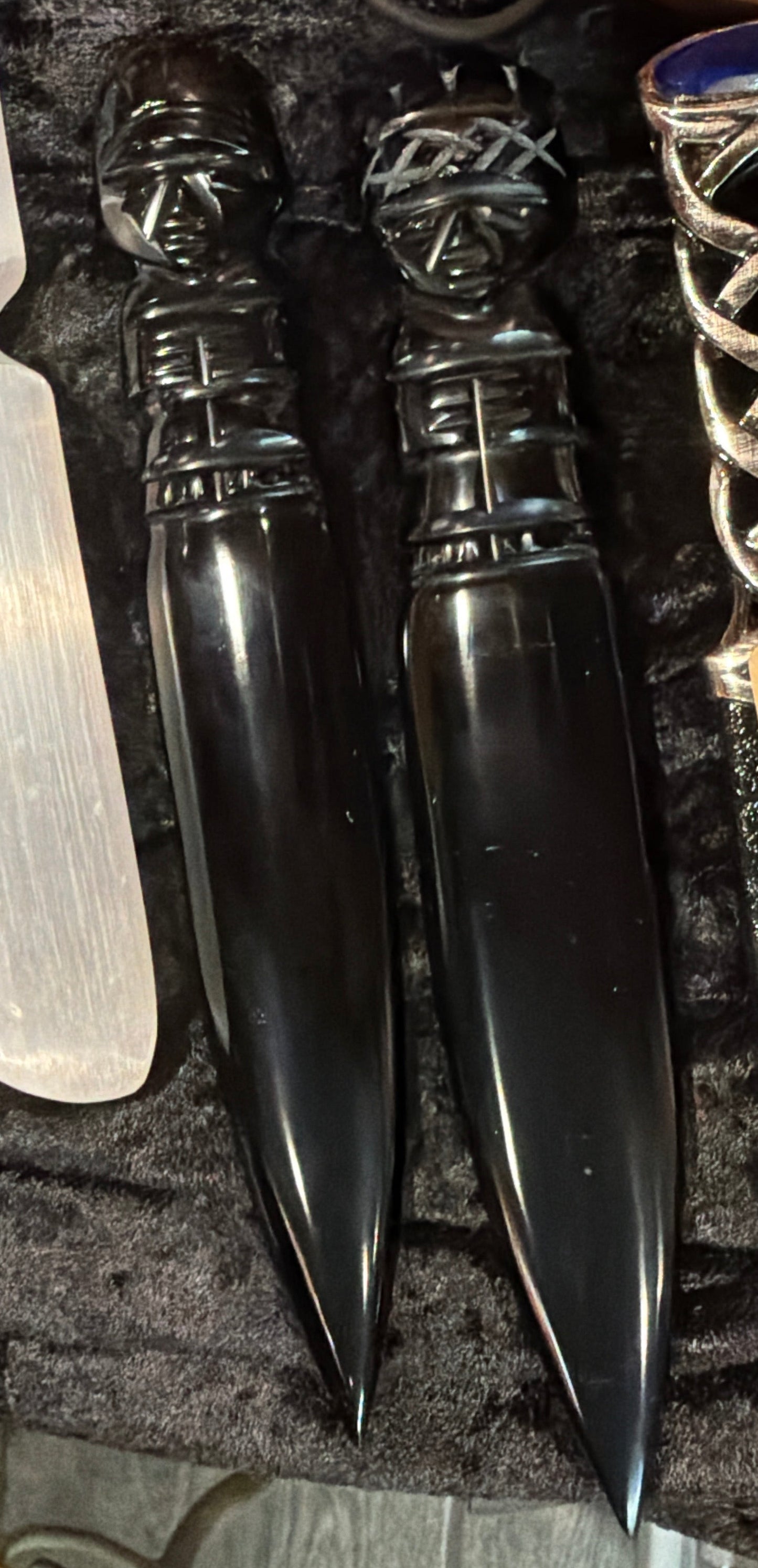 Black Obsidian Athame 7-9"