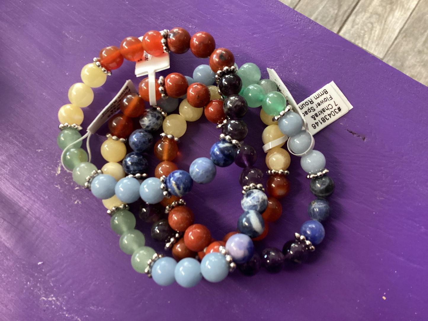 8mm 7 Chakra Flower