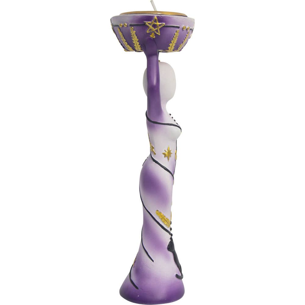 Polyresin T-Light Holder Moon Goddess (Each)