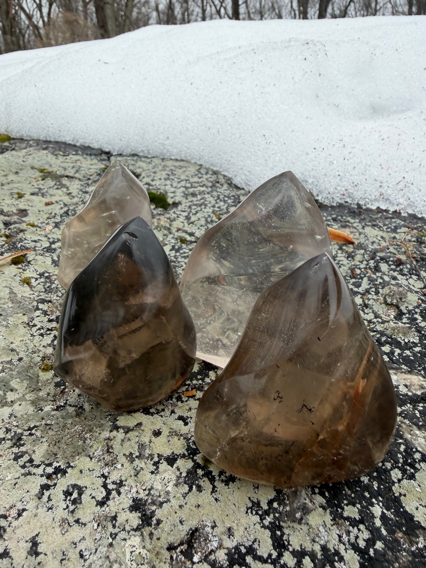 Smoky Quartz Flame Tower