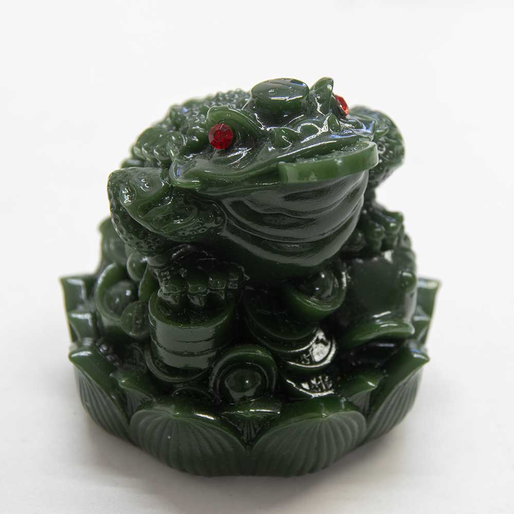 Polyresin Feng Shui Figurine Money Toad - Jade (Each)