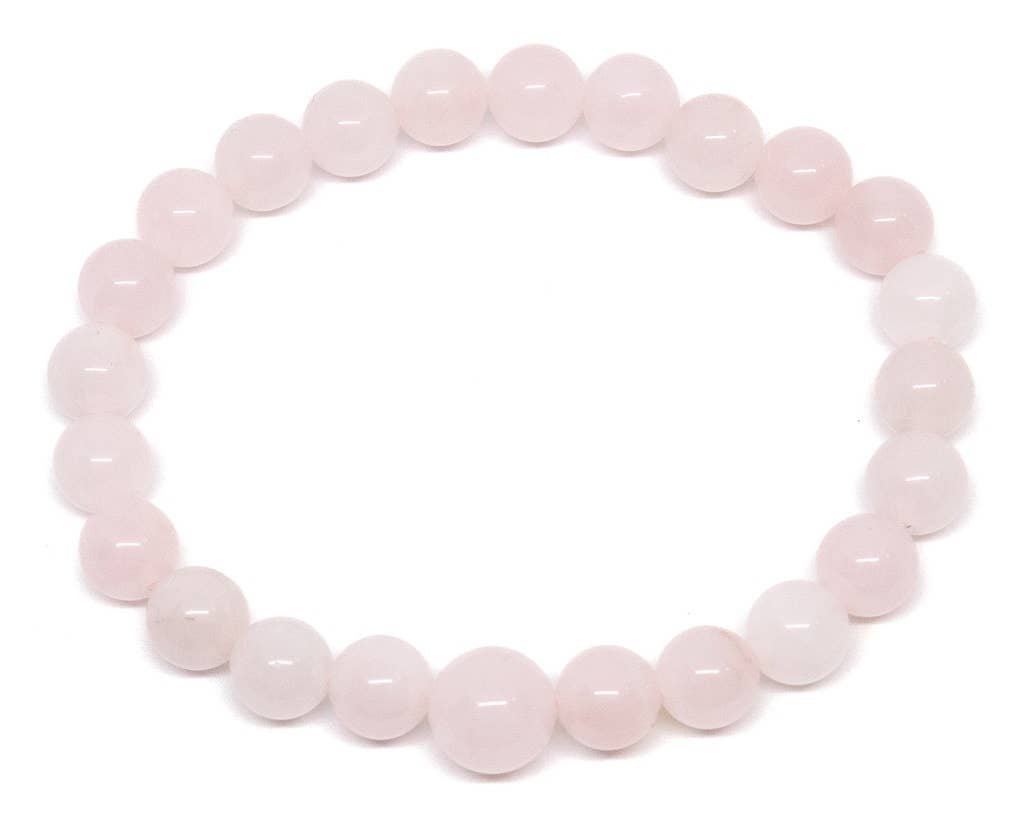Rose Quartz Beaded Bracelet - Wrist Mala 6mm - Kids Wrist
