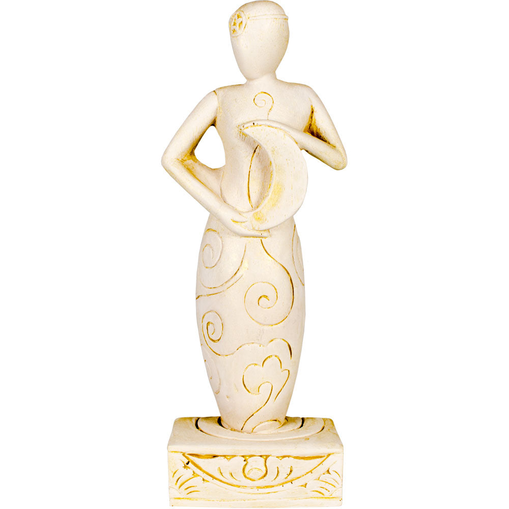 Gypsum Moon Goddess figurine
