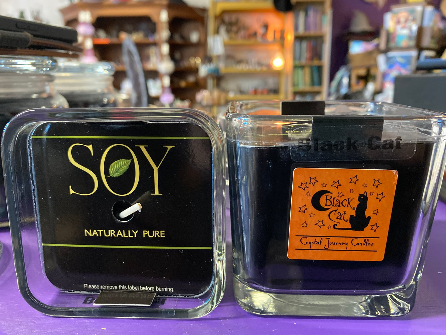 Crystal Journey Black Cat Soy 11 oz Candle