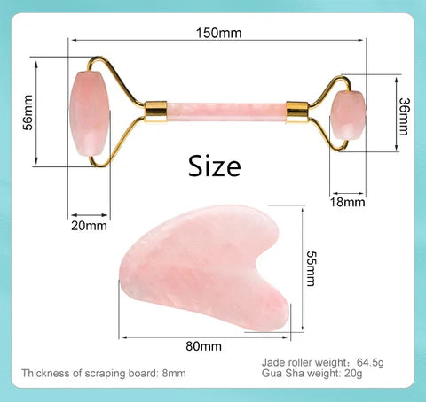 Crystal Gua Sha & Roller Set
