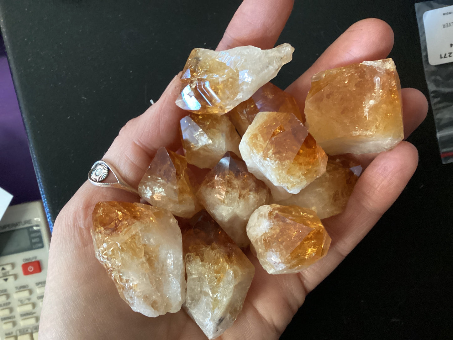 Citrine natural points