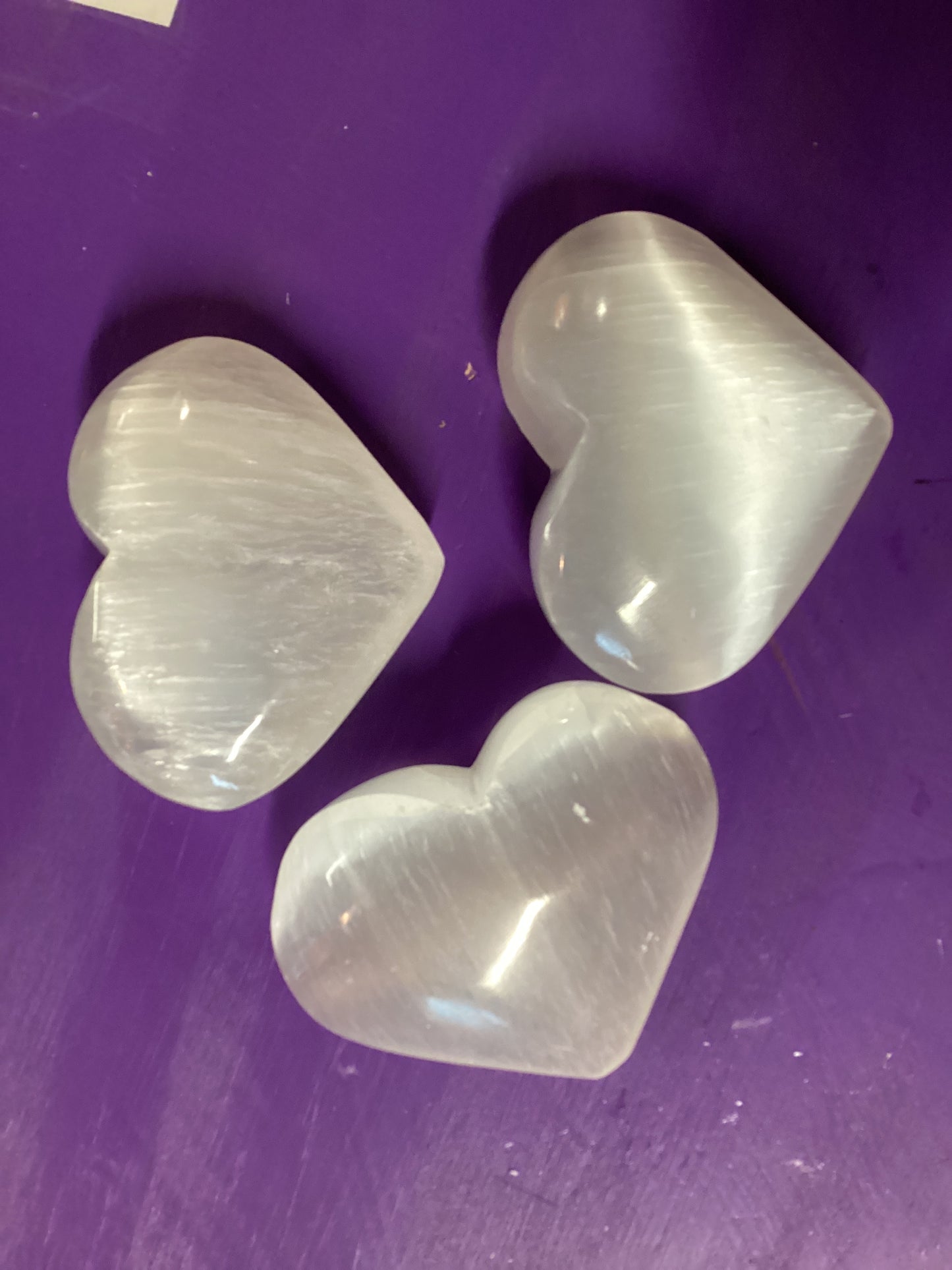 3" Selenite heart
