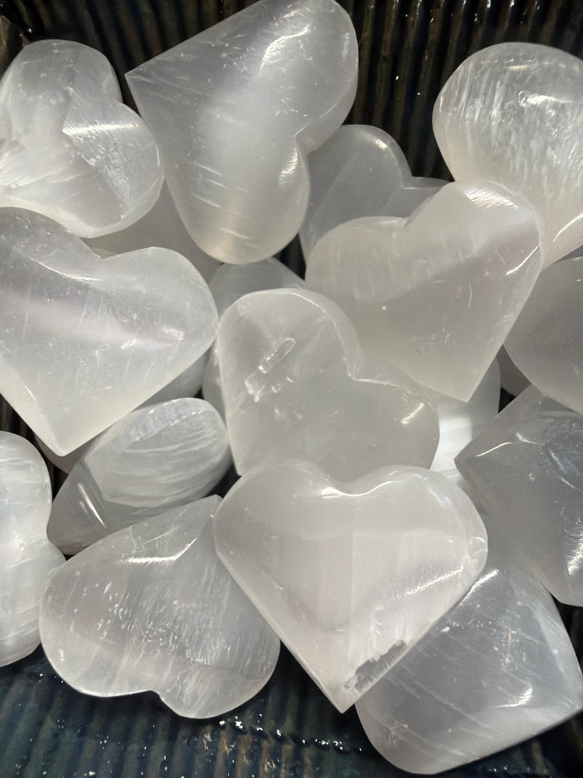 Satin Spar Selenite mini heart
