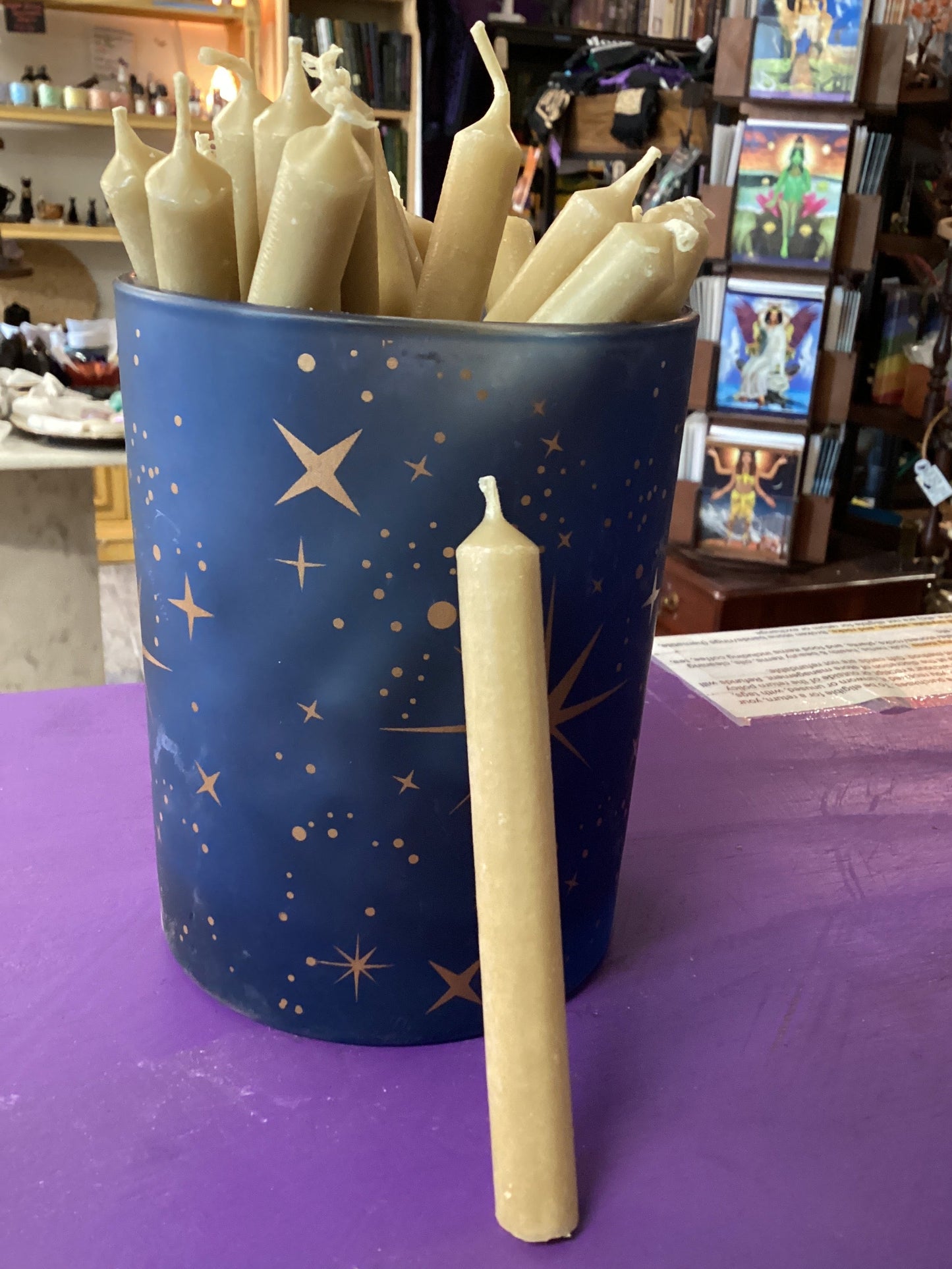 Beeswax Ritual Chime Candle 4” tall