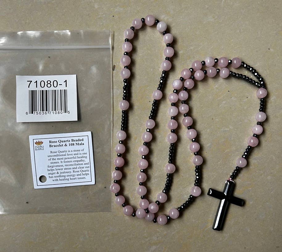 Rose Quartz Rosary - Prayer Beads - 8mm