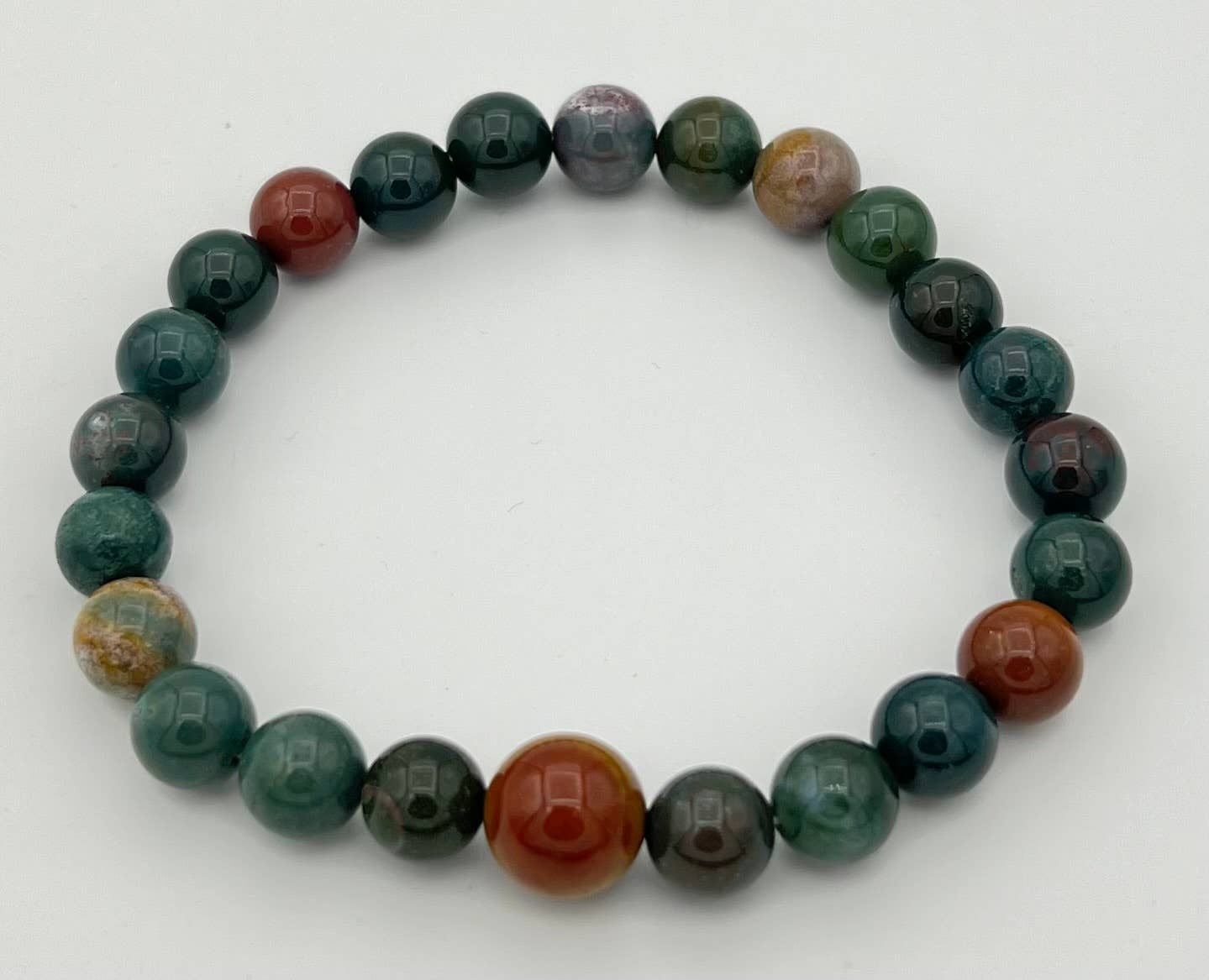 Bloodstone Beaded Bracelet - Wrist Mala - 8mm