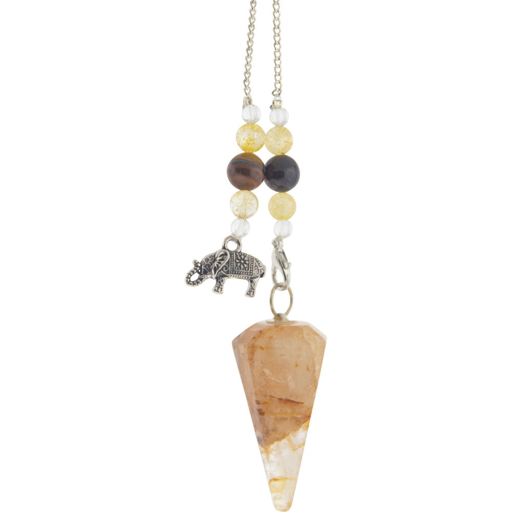Pendulum Hexagonal Golden Healer - Elephant