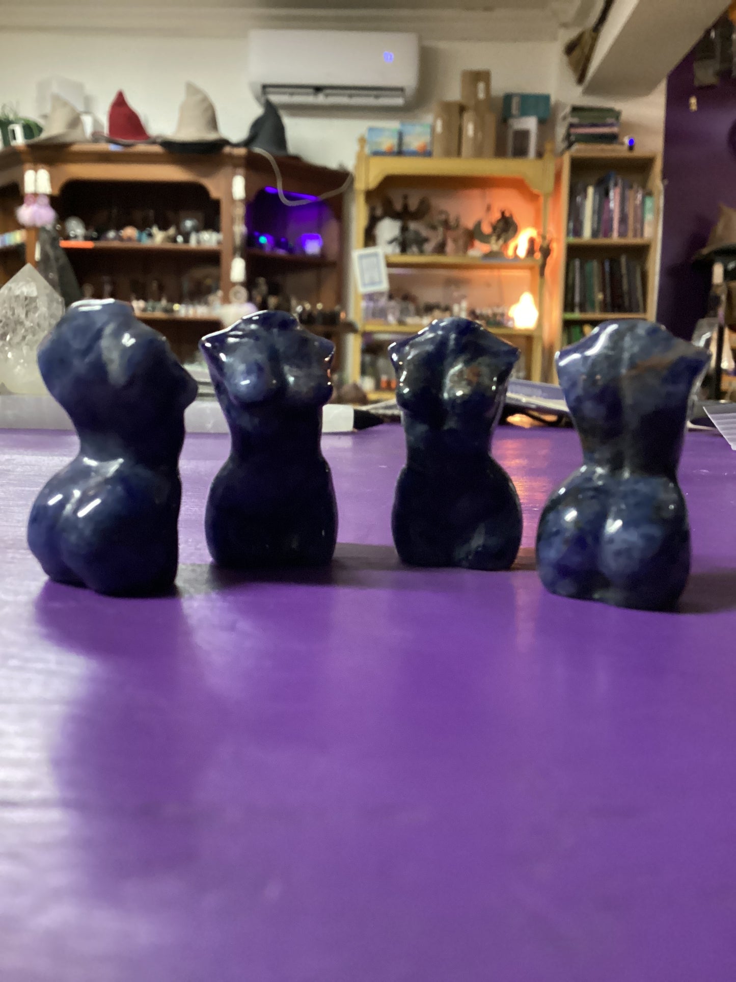 Sodalite Goddess Torso Carving