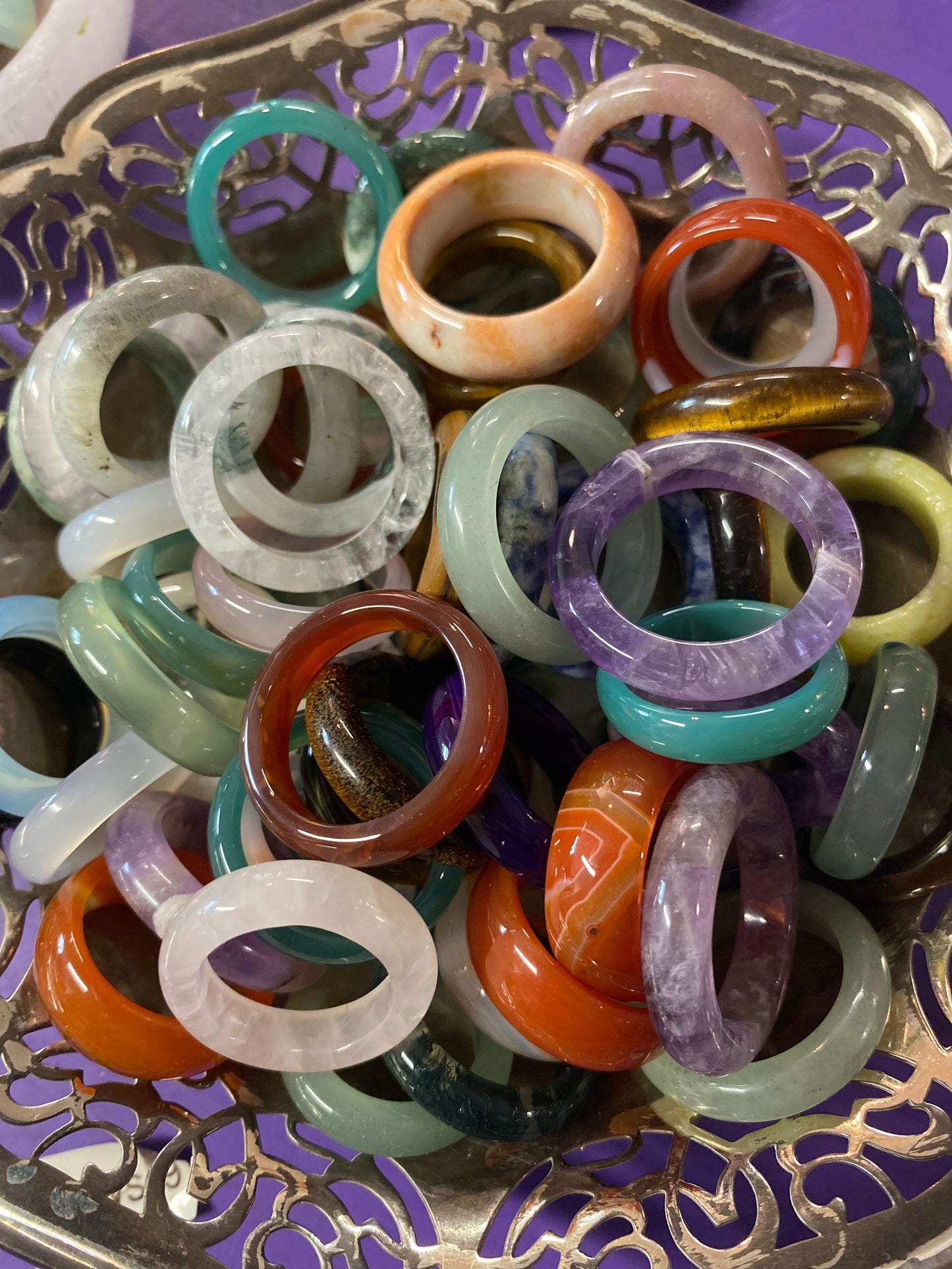 Stone Crystal Ring Various