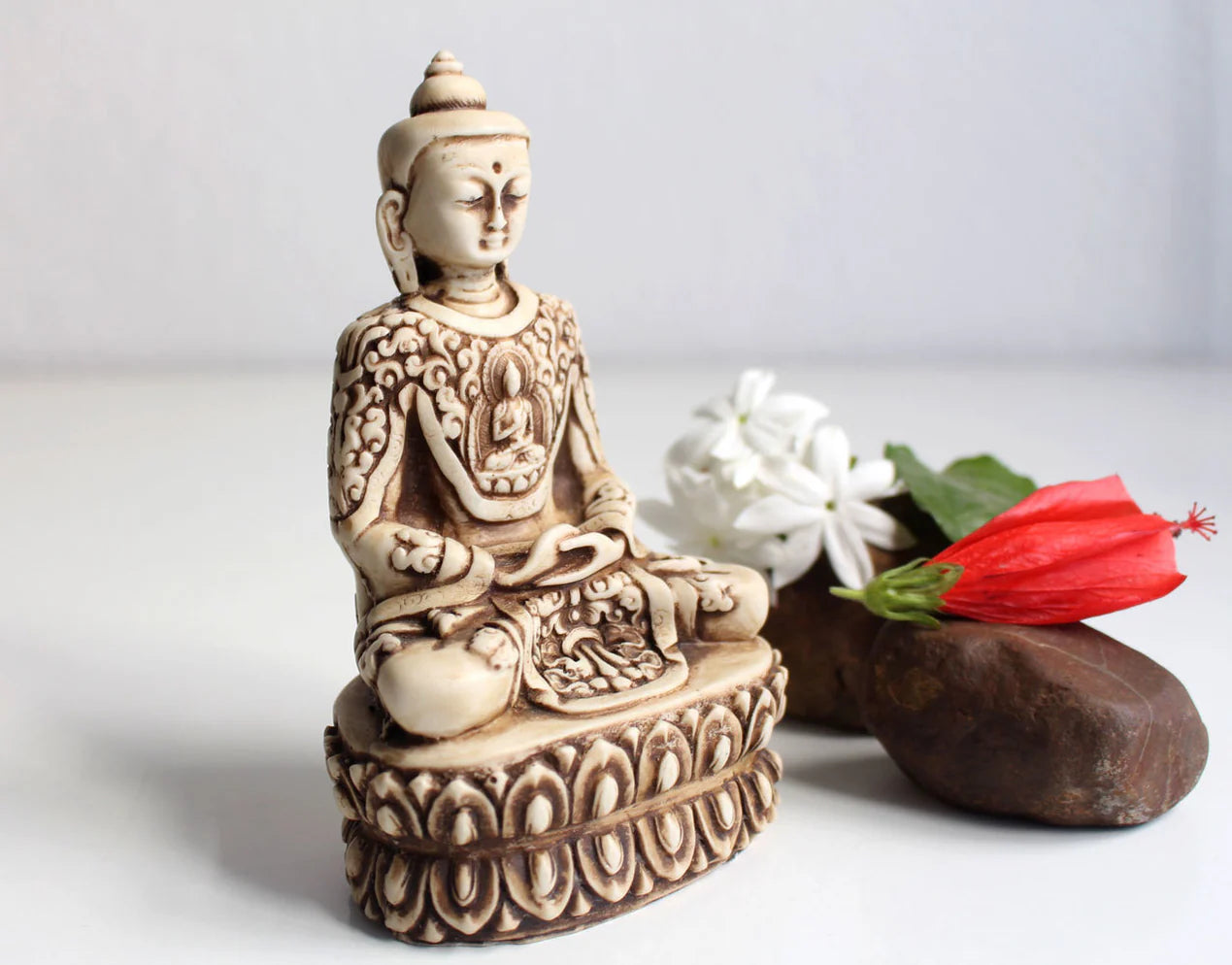 Meditating Buddha Resin Statue