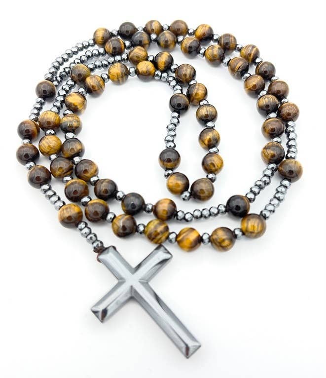 Tiger's Eye Rosary - Prayer Beads - 8mm