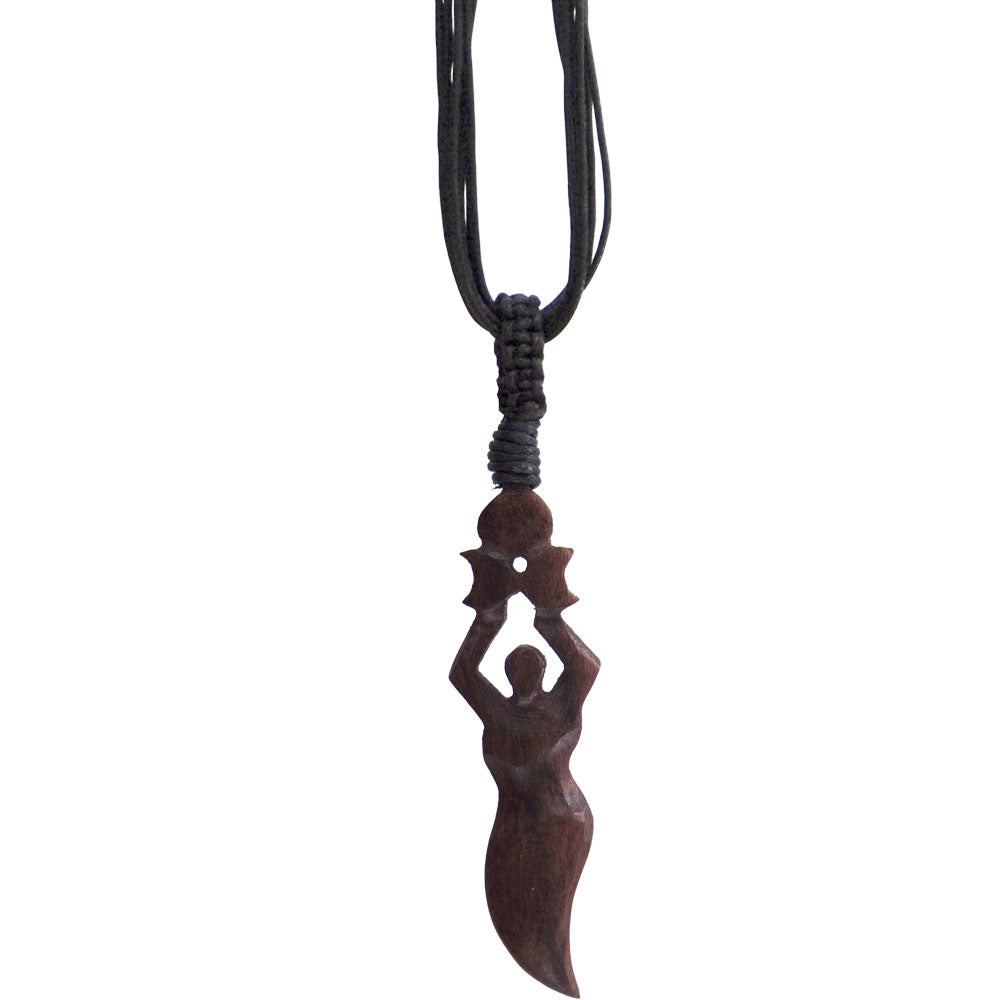 Wood Moon Goddess necklace