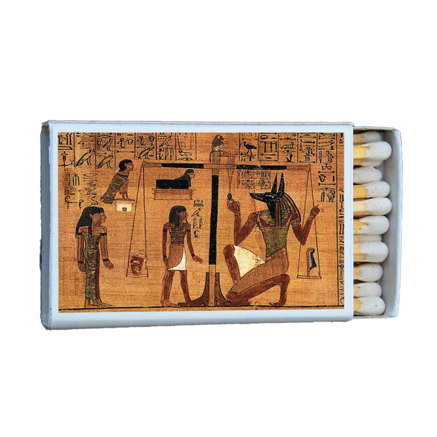 Egypt Book of the Dead Heart Matchbox • Candle Acc • Matches