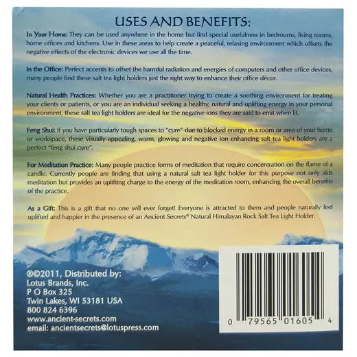 Ancient Secrets Medium Himalayan Rock Salt Tea Light Holder Small 1-3 lbs.