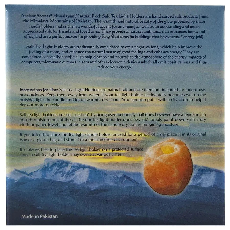 Ancient Secrets Small Himalayan Rock Salt Tea Light Holder Medium 3-5 lbs.