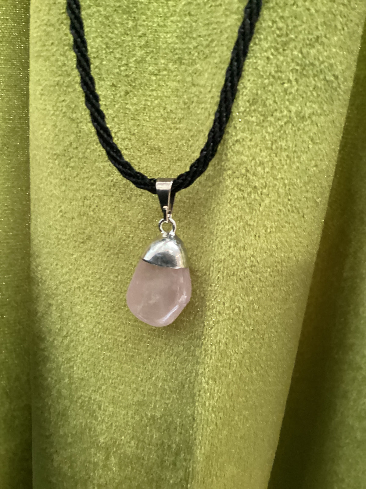 Rose Quartz tumbled pendant