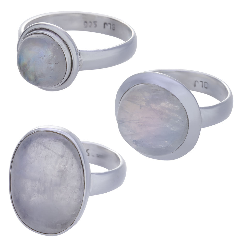 Rainbow Moonstone Ring 16mm-25mm