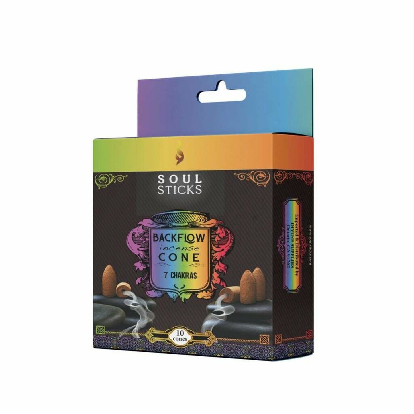 Soul Sticks Backflow Incense Cones 7 Chakras