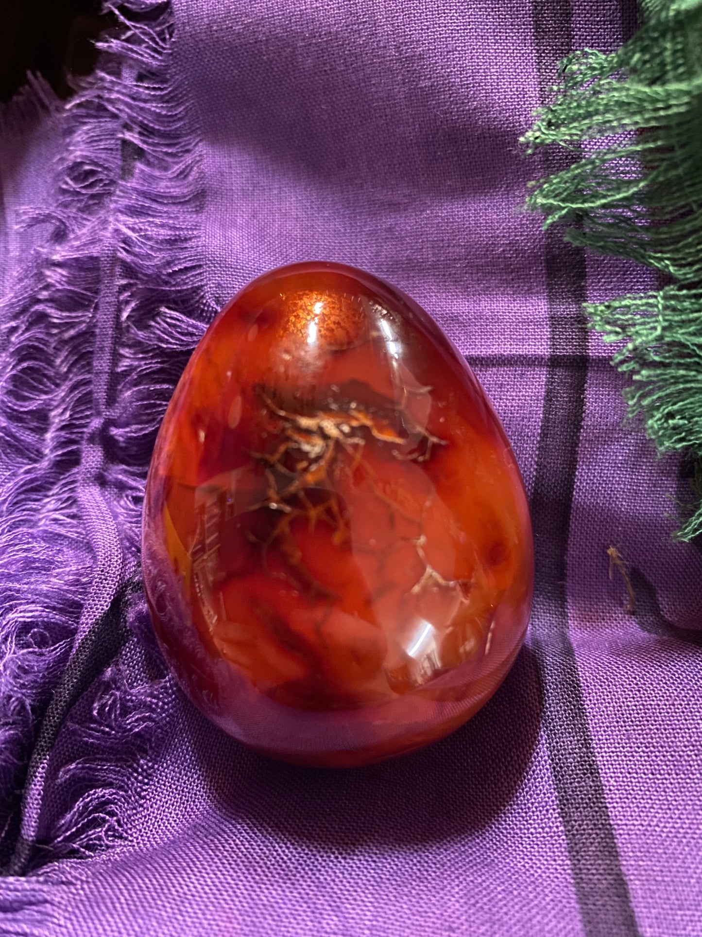 Carnelian Egg Carving
