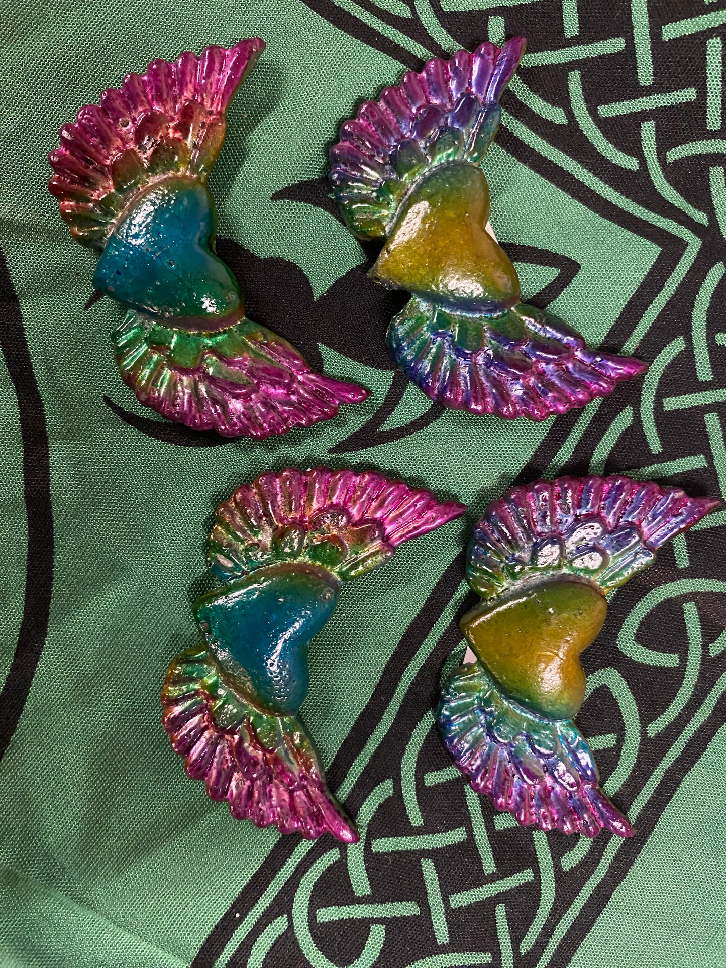 Heart with Wings Bismuth Carving