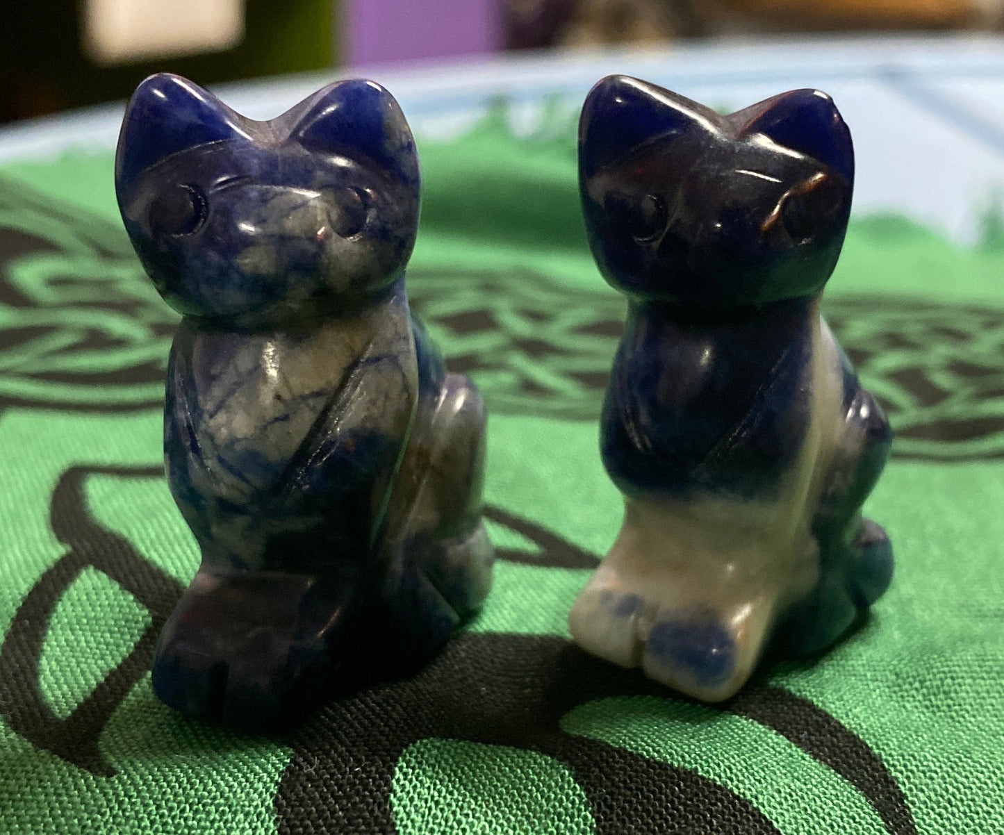 Sodalite Cat Carving