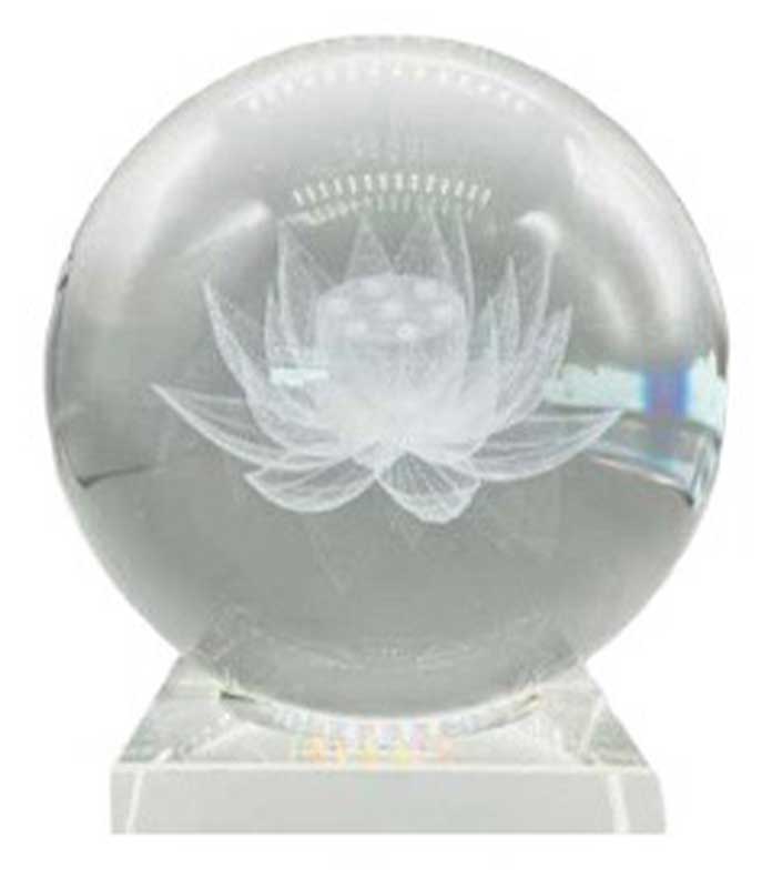 80mm Clear Lotus gazing ball