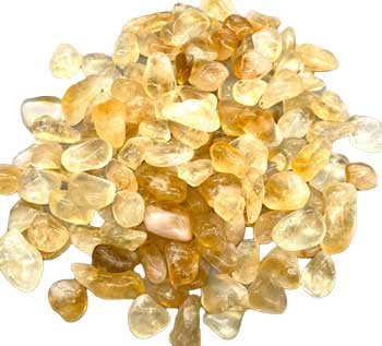 Citrine tumbled stone