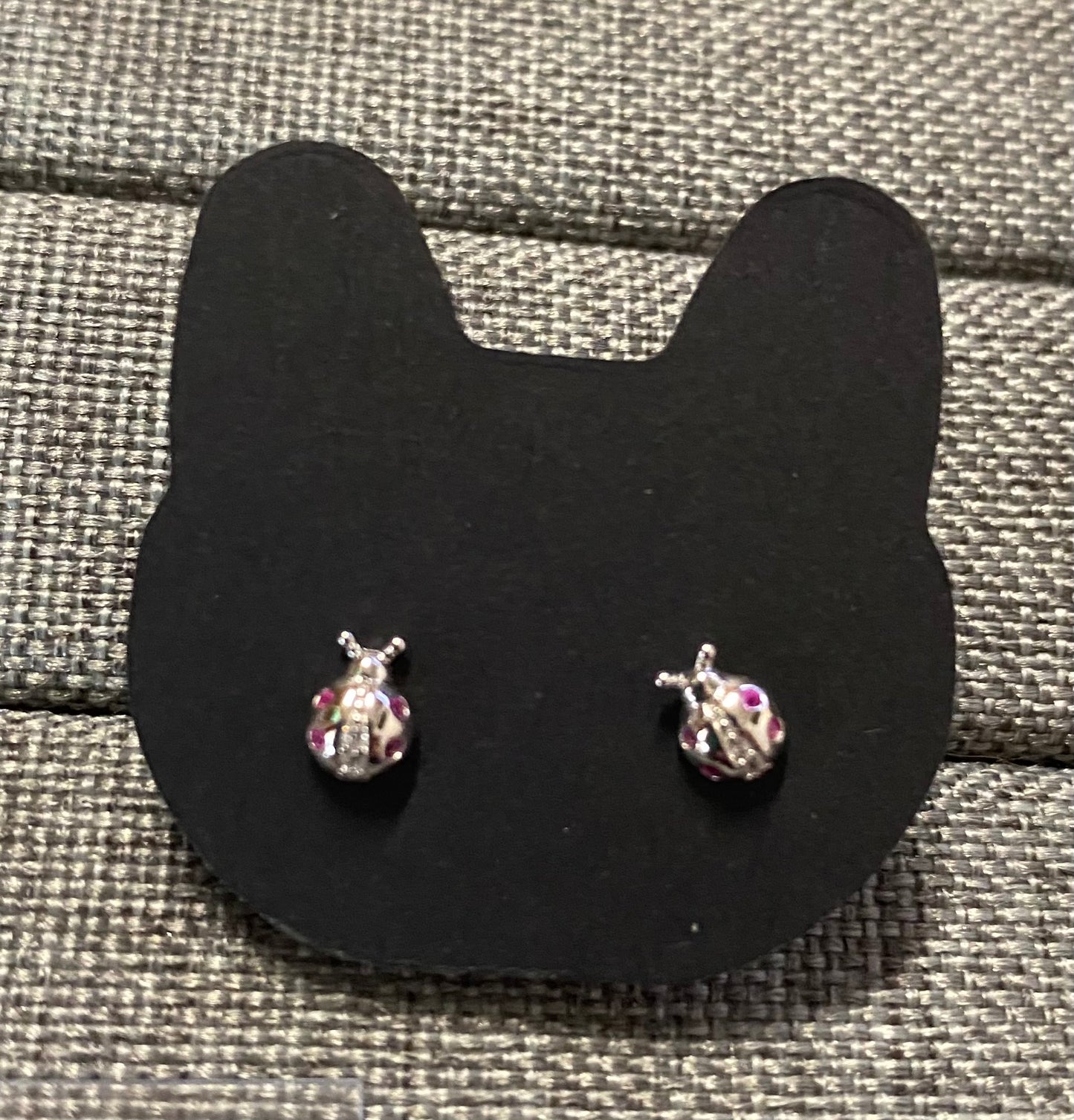 Sterling Silver Ladybug Sterling Silver Stud Earrings