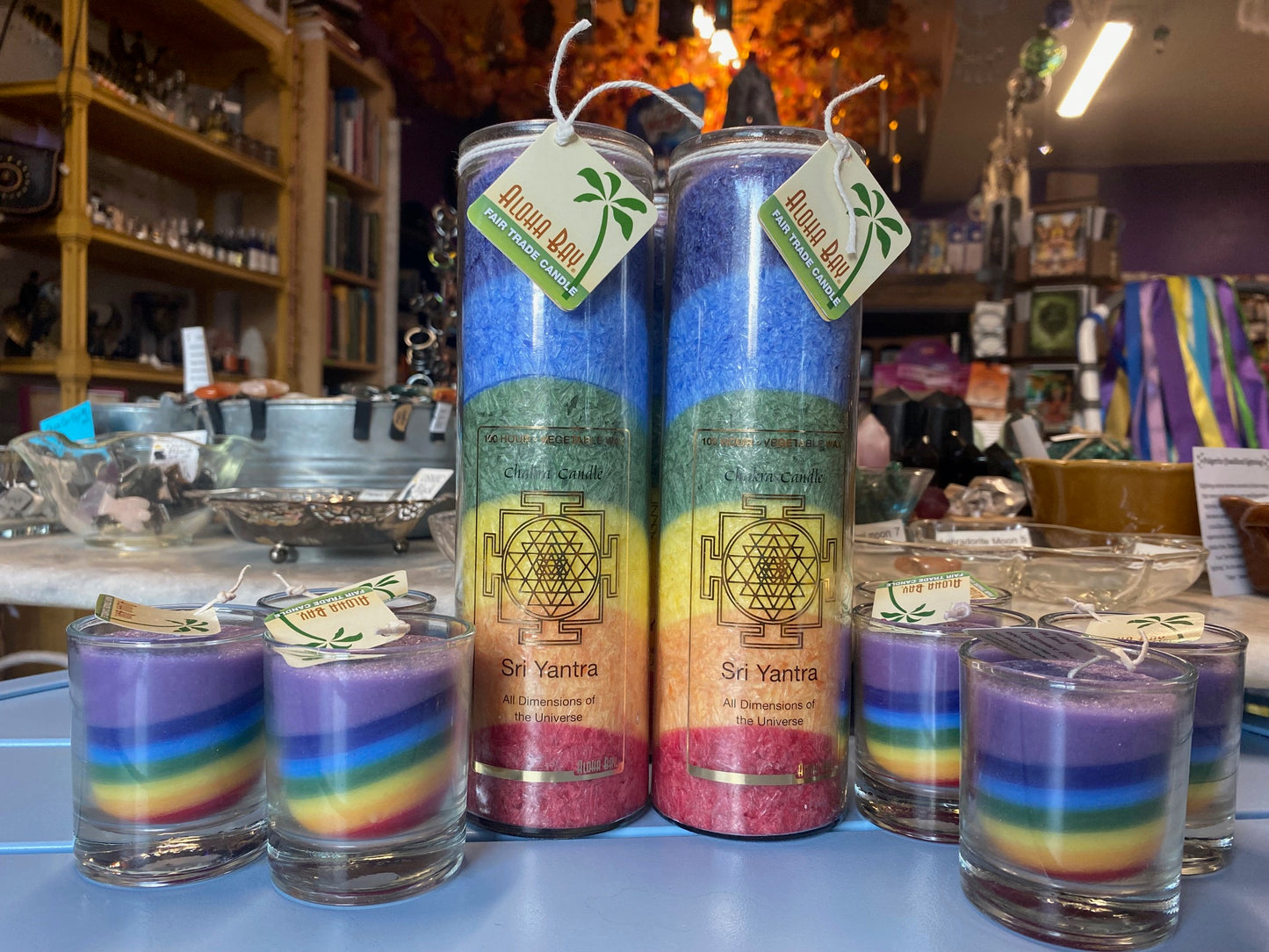 Aloha Bay Unscented Chakra Energy Glass Votive Candle 2.5oz