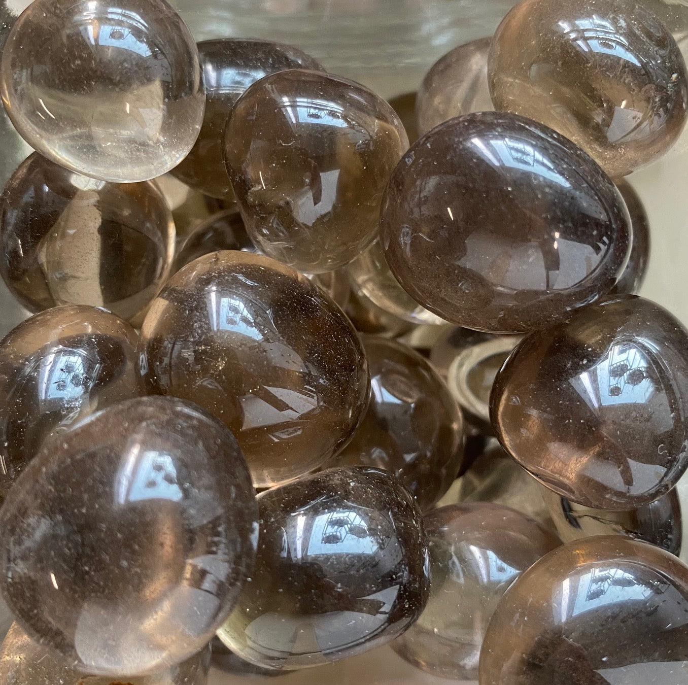 High Quality Smoky Quartz tumbled stone