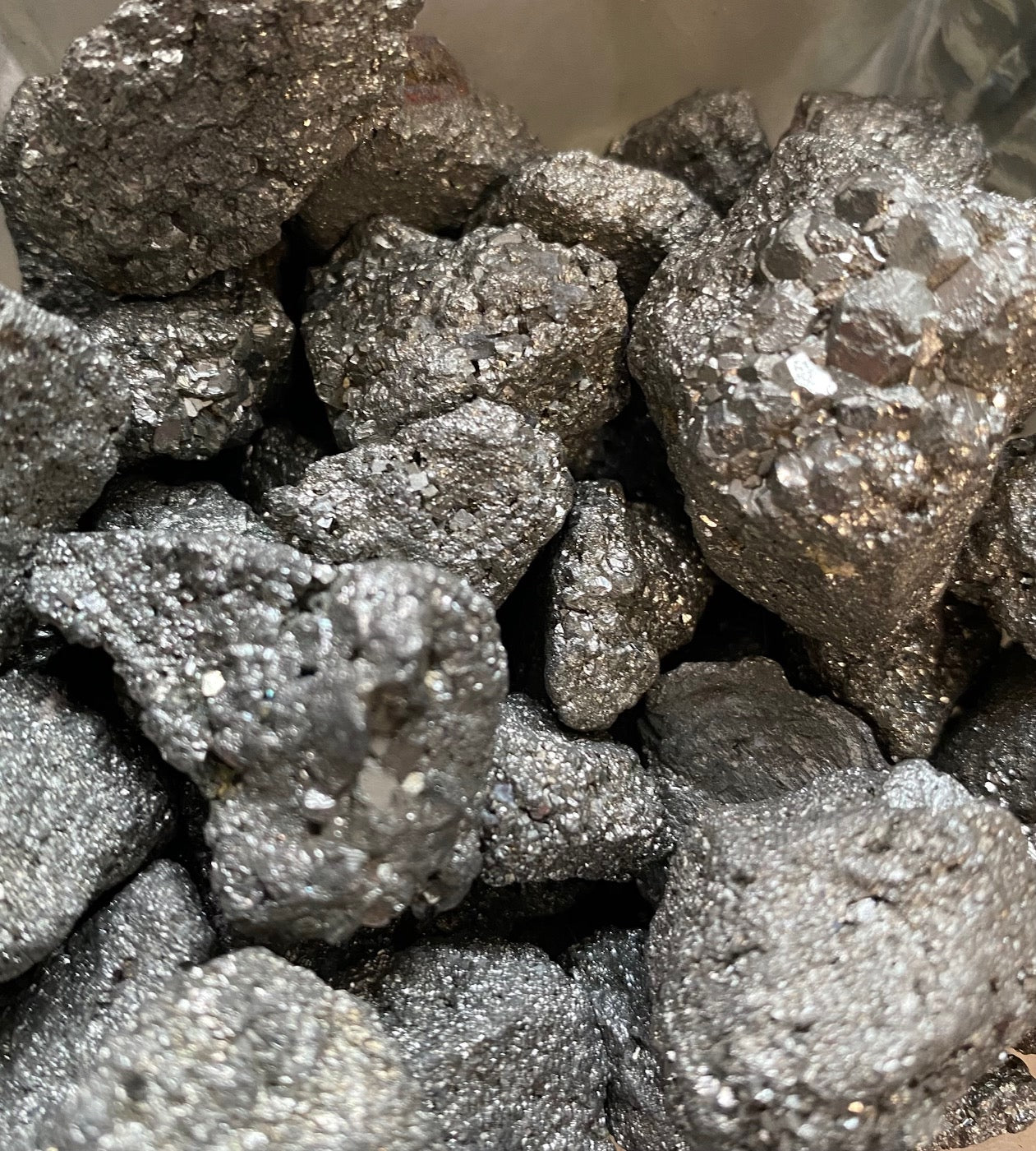 Pyrite untumbled stones