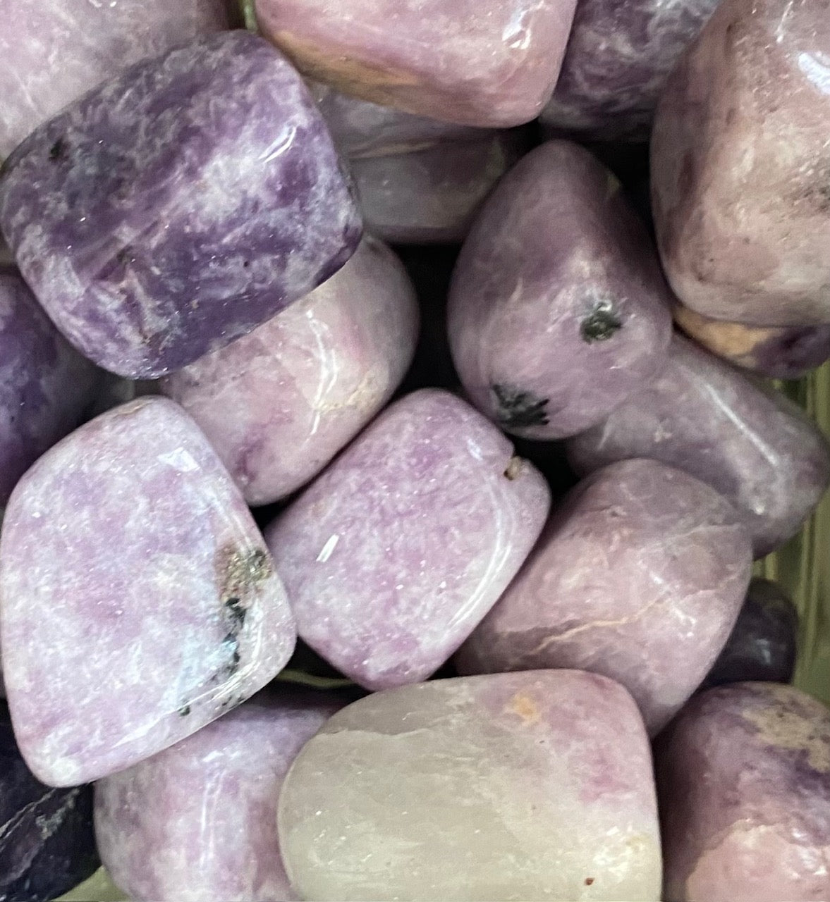 Lepidolite tumbled stone