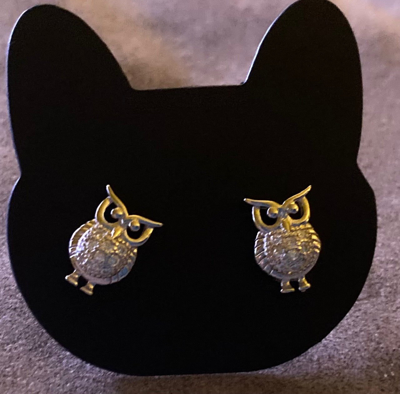 Sterling Silver Owl Sterling Silver Stud Earrings