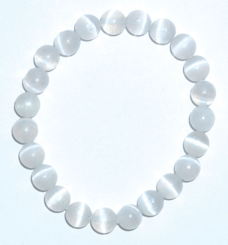 Satin Spar (Selenite) bracelet 8mm