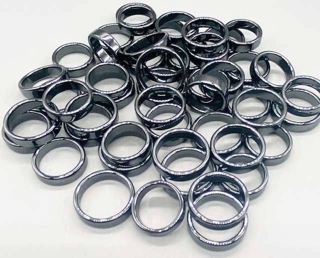 Flat Hematite Rings