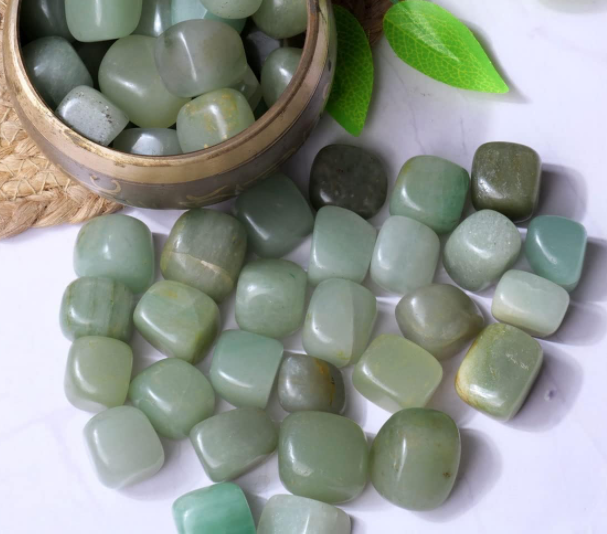 Green Jade tumbled stone
