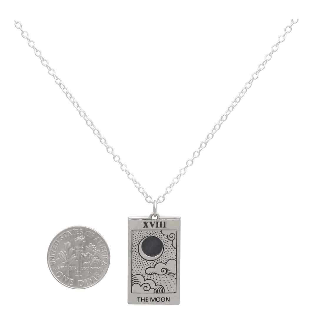 18 Inch Moon Tarot Card Necklace