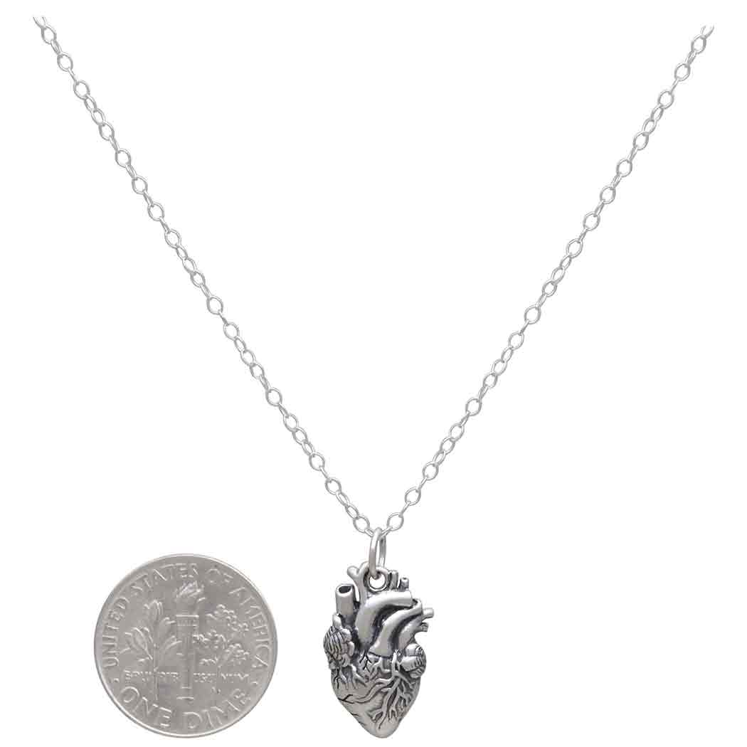 18 Inch Anatomical Heart Necklace