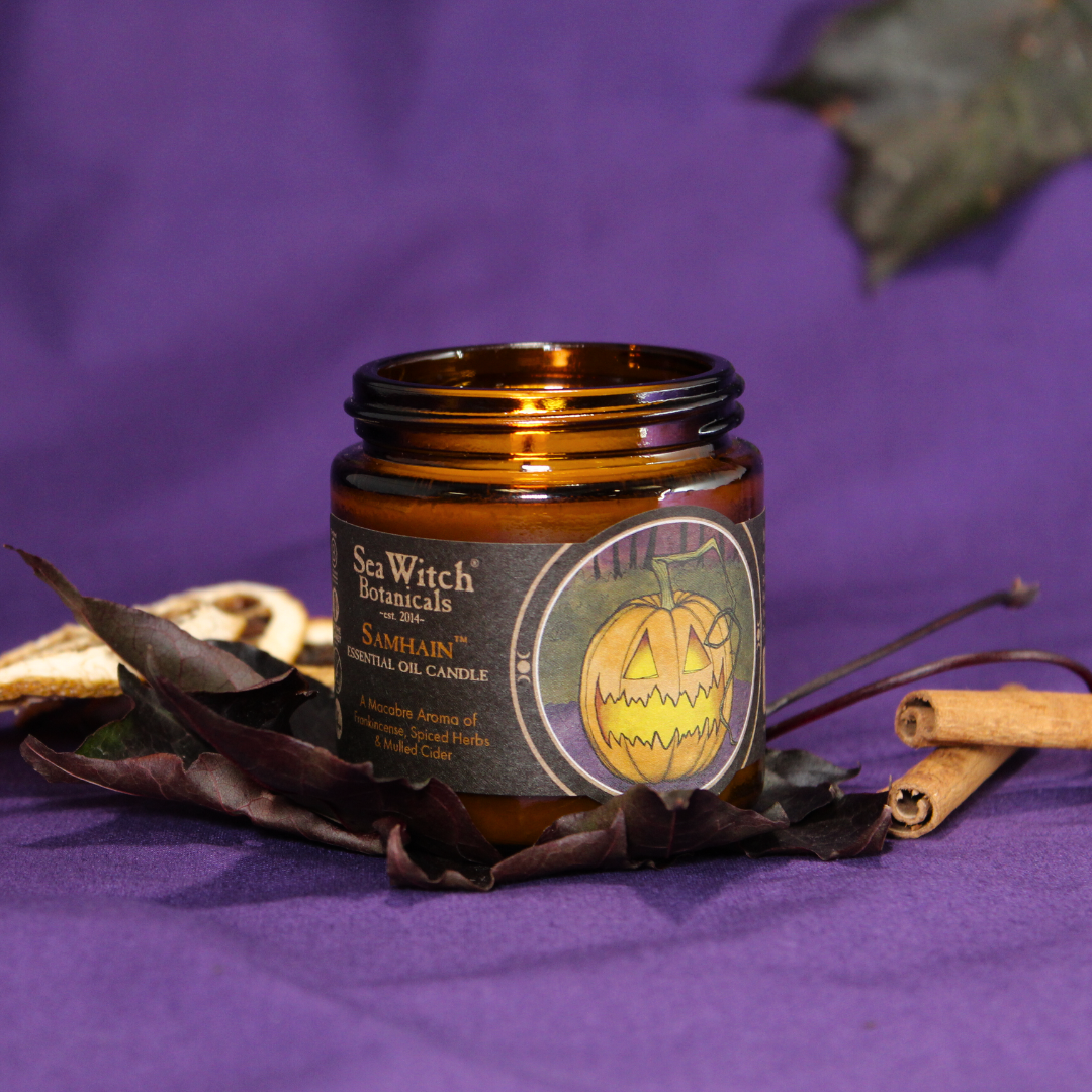 Sea Witch Botanicals Soy Wax Candle with Cotton Wick - Samhain (3 oz)